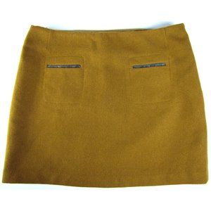 SALE! Wool Brown Short Mini Skirt